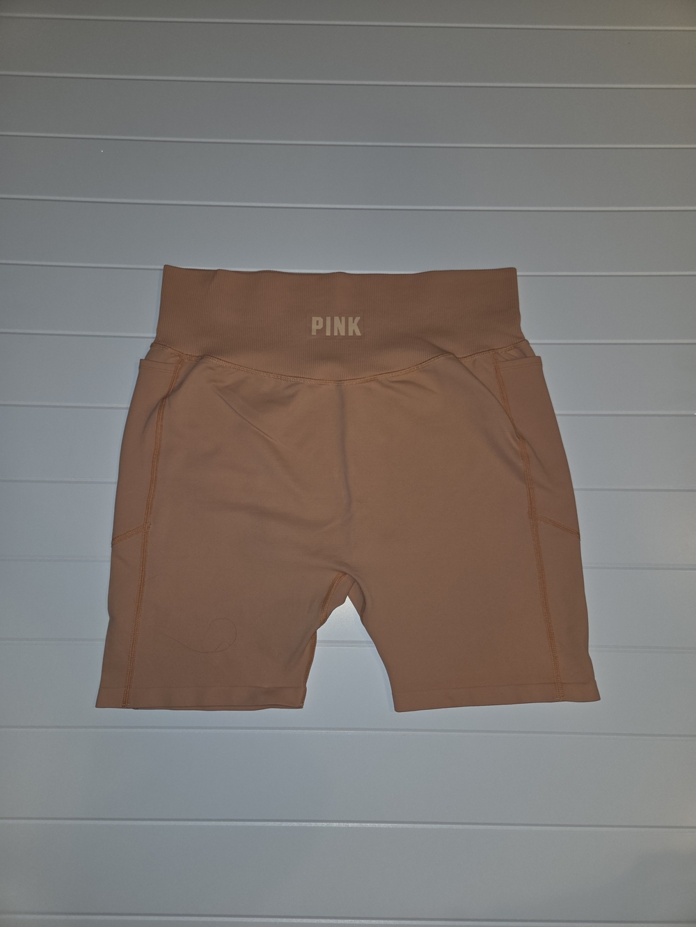 PINK Victoria's Secret High-Waist Peach Active Bike Shorts